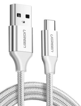 Kabel USB do USB-C QC3.0 UGREEN 0,25m z aluminiową wtyczką biały