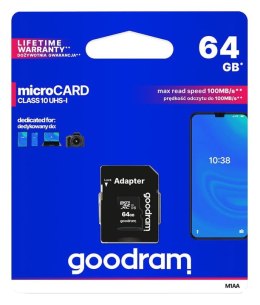 Karta Pamięci microSD 64GB Goodram Class 10 UHS I