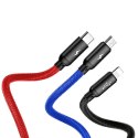 Kabel USB Baseus 3w1 USB-C / Lightning / Micro 3A 1,2m (czarny)