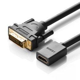 Adapter DVI do HDMI UGREEN 20118, 15cm (czarny)