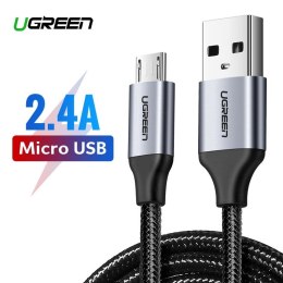 Kabel USB do Micro USB UGREEN QC 3.0 2.4A 1.5m (czarny)