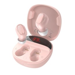 Bezprzewodowe słuchawki Baseus Encok WM01 Plus, Bluetooth 5.0 (różowe)