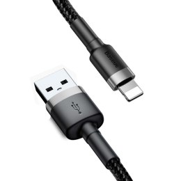 Kabel Lightning USB Baseus Cafule 2,4A 0,5m (szaro-czarny)