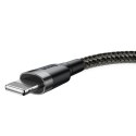 Kabel Lightning USB Baseus Cafule 2,4A 0,5m (szaro-czarny)