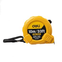 Miara zwijana Deli Tools EDL9010Y, 10m/25mm (żółta)