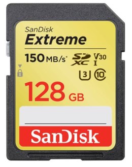 Karta pamięci SanDisk Extreme SDXC 128GB 150/70 MB/s V30 UHS-I U3 (SDSDXV5-128G-GNCIN)