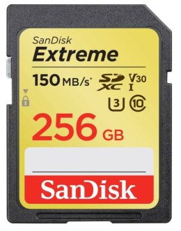 Karta pamięci SanDisk Extreme SDXC 256GB 150/70 MB/s V30 UHS-I U3 (SDSDXV5-256G-GNCIN)