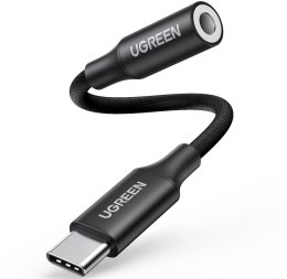Adapter audio UGREEN AV161 USB-C do mini jack 3.5mm (czarny)