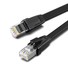 UGREEN NW134 Płaski kabel sieciowy z metalowymi wtyczkami, Ethernet RJ45, Cat.8, U/FTP, 1.5m (czarny)