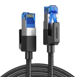 UGREEN NW153 Kabel sieciowy w oplocie, Ethernet RJ45, Cat.8, F/FTP, 1m (czarny)