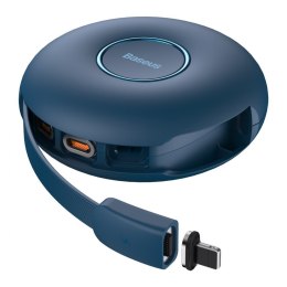 Kabel USB magnetyczny Baseus Zinc 3w1 USB-C / Lightning / Micro 20W, 1m (niebieski)