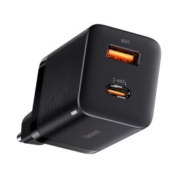 Ładowarka sieciowa Baseus Super Si Pro Quick Charger USB + USB-C 30W (czarna)