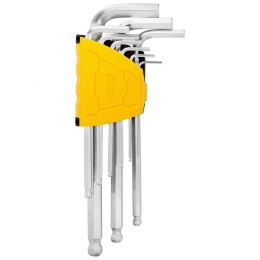 Zestaw kluczy imbusowych długich Deli Tools EDL3088, 1.5-10mm (srebrny)