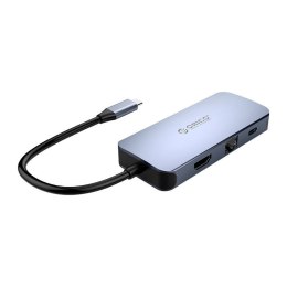 Adapter Hub 6w1 Orico, HDMI 4K + 3x USB 3.0 + RJ45+ USB-C PD 100W