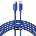 Kabel USB-C do Lightning Baseus Crystal, 20W, PD, 2m (niebieski)