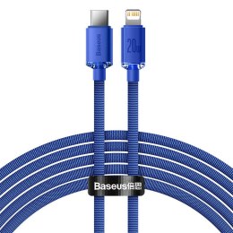 Kabel USB-C do Lightning Baseus Crystal, 20W, PD, 2m (niebieski)