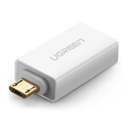 Adapter USB do micro USB UGREEN US195, OTG (biały)