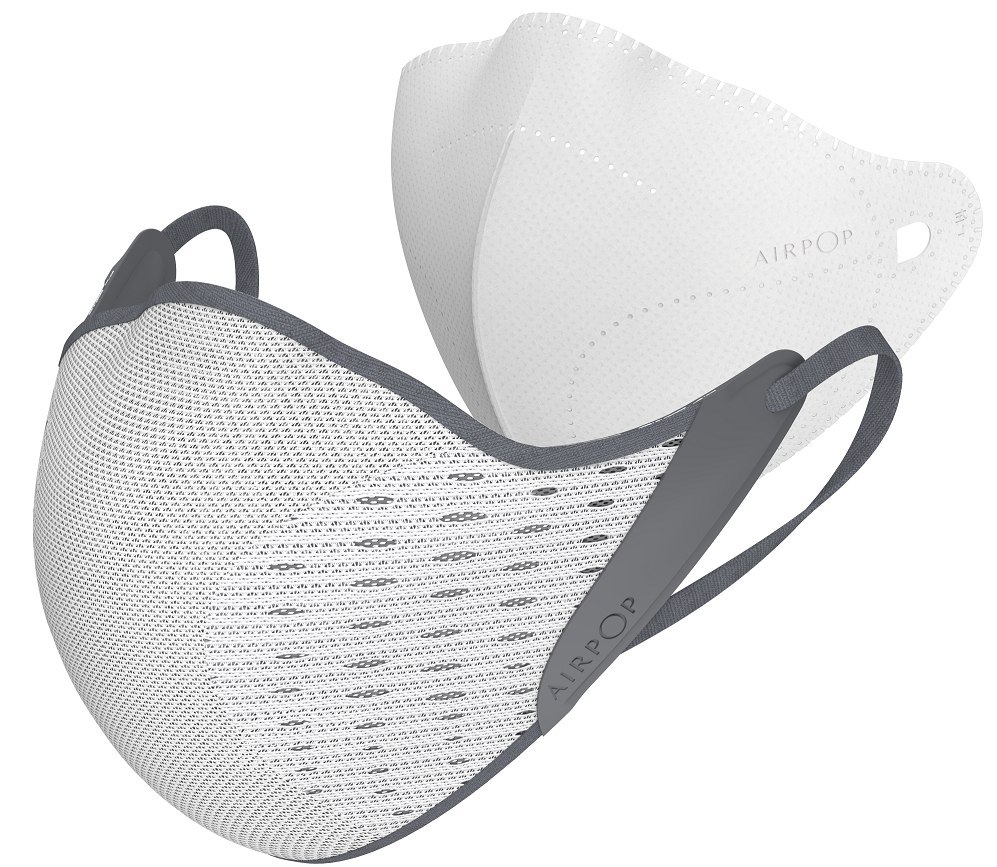 Maska antysmogowa AirPOP Active biała/szara