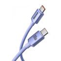 Kabel USB-C do USB-C Baseus Crystal,100W, 1.2m (fioletowy)