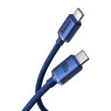 Kabel USB-C do USB-C Baseus Crystal, 100W, 1.2m (niebieski)