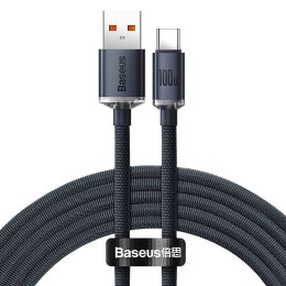 Kabel USB do USB-C Baseus Crystal, 100W, 2m (czarny)
