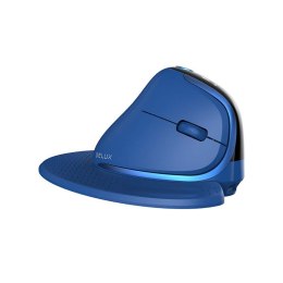 Bezprzewodowa mysz pionowa Delux M618XSD BT+2.4G RGB (niebieska)