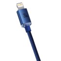 Kabel USB-C do Lightning Baseus Crystal, 20W, 1.2m (niebieski)