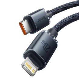 Kabel USB-C do Lightning Baseus Crystal, 20W, PD, 1.2m (czarny)