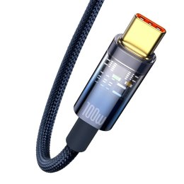 Kabel USB do USB-C Baseus Explorer, 100W, 1m (niebieski)