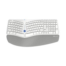 Ergonomiczna klawiatura bezprzewodowa Delux GM901D BT+2.4G (biała)