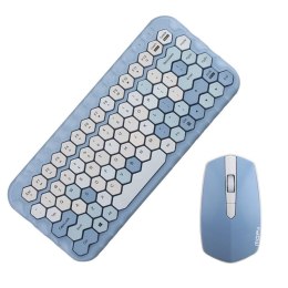 Bezprzewodowy zestaw klawiatura + myszka MOFII Honey 2.4G (niebieski)