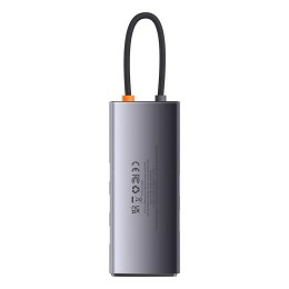Hub 6w1 Baseus Metal Gleam Series, USB-C do 3x USB 3.0 + 2x HDMI + USB-C PD