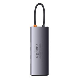 Hub 7w1 Baseus Metal Gleam Series, USB-C do 3x USB 3.0 + HDMI + USB-C PD + VGA + Ethernet RJ45