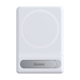 Uchwyt obrotowy podstawka Baseus Foldable Magnetic do iPhone MagSafe (biały)