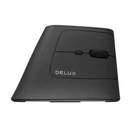 Bezprzewodowa mysz pionowa Delux MV6 DB BT+2.4G (czarna)