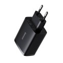 Ładowarka sieciowa Baseus Compact Quick Charger, 3x USB, 17W (czarna)