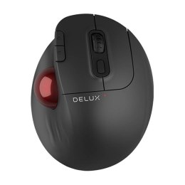 Bezprzewodowa mysz pionowa Delux MT1 DB BT+2.4G (czarna)