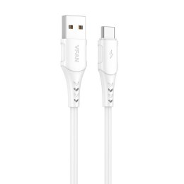 Kabel USB do USB-C Vipfan Colorful X12, 3A, 1m (biały)