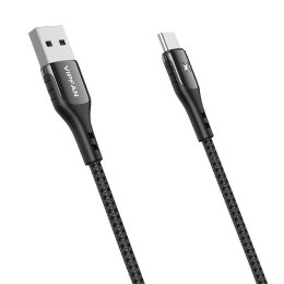 Kabel USB do USB-C Vipfan Colorful X13, 3A, 1.2m (czarny)
