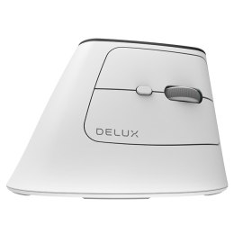 Bezprzewodowa mysz pionowa Delux MV6 DB BT+2.4G (biała)