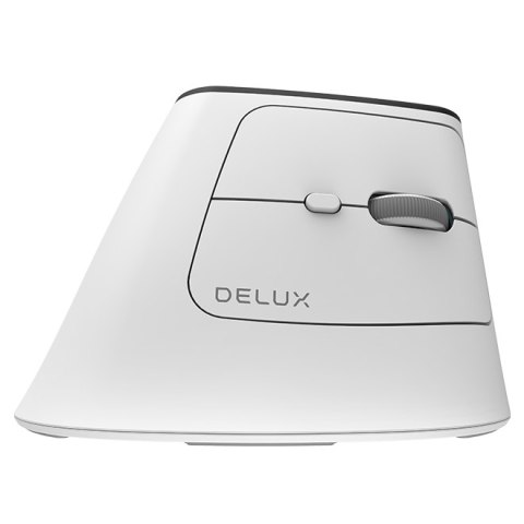 Bezprzewodowa mysz pionowa Delux MV6 DB BT+2.4G (biała)