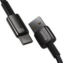 Kabel USB do USB-C Baseus Tungsten Gold, 100W, 1m (czarny)