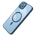 Zestaw ochronny Baseus Frame przeźroczyste etui magnetyczne i szkło hartowane do iPhone 14 Plus (niebieski)