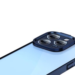 Zestaw ochronny Baseus Glitter przeźroczyste etui i szkło hartowane do iPhone 14 Pro Max (niebieski)