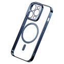 Zestaw ochronny Baseus Glitter przeźroczyste etui magnetyczne i szkło hartowane do iPhone 14 Pro (niebieski)