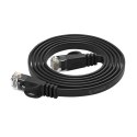 Płaski kabel sieciowy Ethernet Orico, RJ45, Cat.6, 1m (czarny)