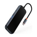 Adapter 4w1 Baseus Hub USB-C na 4xUSB 3.0 (ciemny szary)