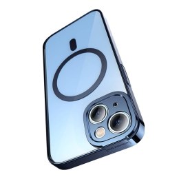 Zestaw ochronny Baseus Glitter przeźroczyste etui magnetyczne i szkło hartowane do iPhone 14 (niebieski)