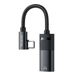 Adapter USB-C do AUX mini jack 3.5mm + USB-C, Mcdodo CA-1880 (czarny)