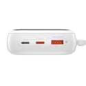 Powerbank Baseus Qpow PRO z kablem USB-C, USB-C, USB, 20000mAh, 22.5W (biały)